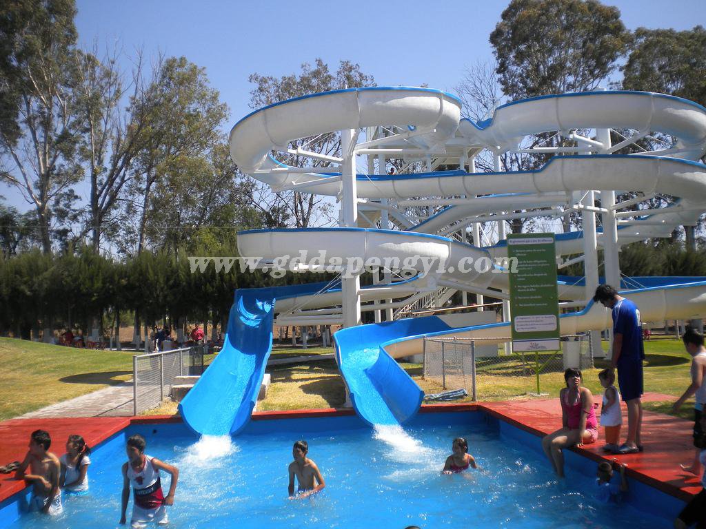 Aqua park big adult  fiberglass water slide for sale DP-2H900