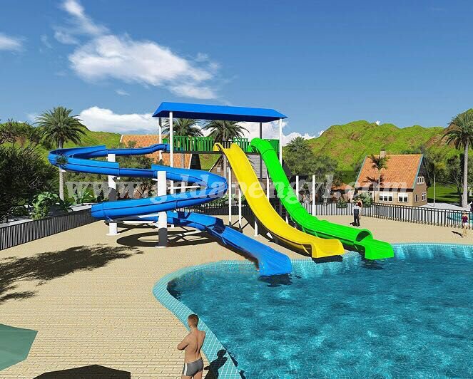 Commercial water park slide group DP-HSC500 