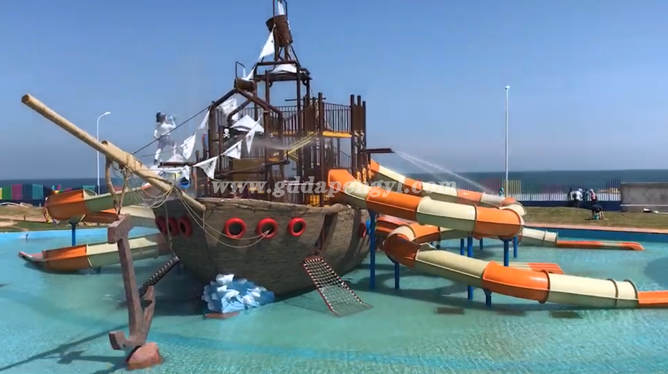 Customized Pirate Ship Style Water Park Slides for Sale DP-SWA9