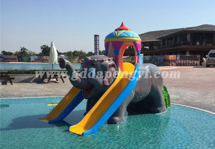 Animal series water slide-Double Elephant Slide DP-XPFRP85