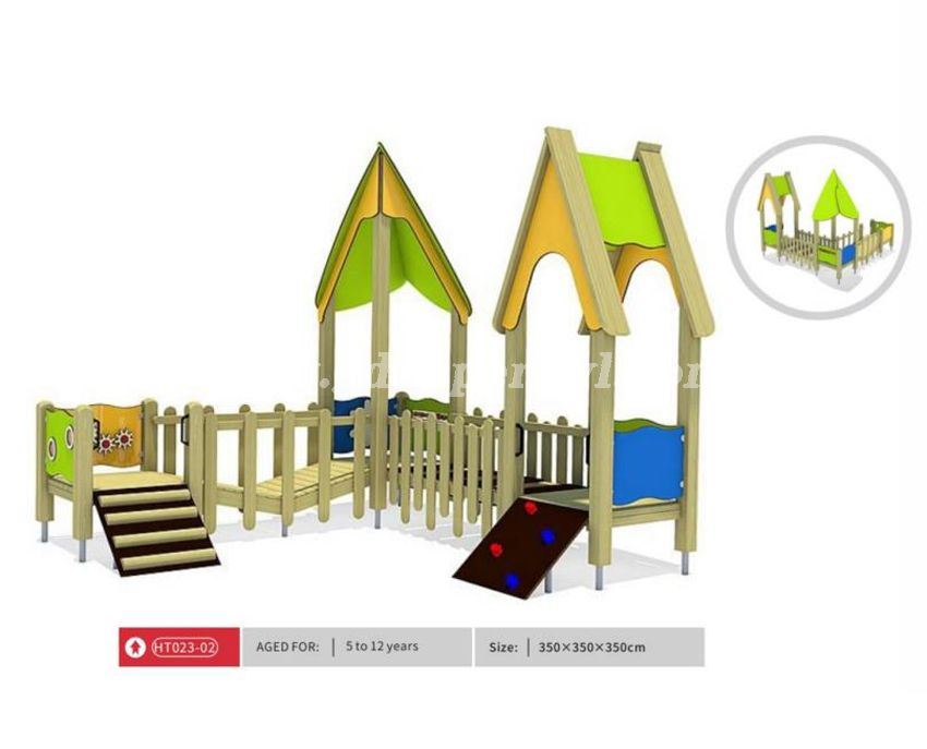 Kids Outdoor Playground Equipment Slide Climbing Combination HT023-02