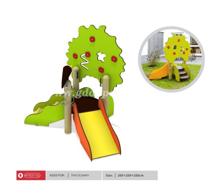 Single outdoor/garden/school kids playground slides HT027-01